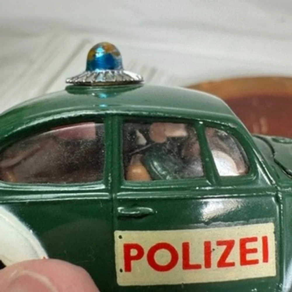 Vintage Corgi Toys Volkswagen 1200 Saloon Polizei Police Car Green White Diecast